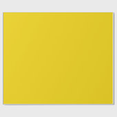 Papier Cadeau Jaune canari de couleur solide (Plat)