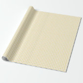 Papier Cadeau Jaune Canari Gingham Classique (Déroulé)