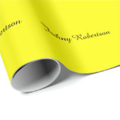 Papier Cadeau Jaune Clair Élégant Professionnel Moderne (Coin rond)