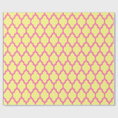Papier Cadeau Jaune clair rose chaud marocain #4 (Plat)