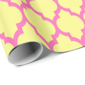 Papier Cadeau Jaune clair rose chaud marocain #4 (Coin rond)