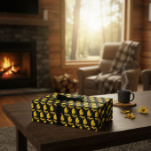 Papier Cadeau Jaune Daisy Michigan Silhouette