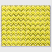 Papier Cadeau Jaune de Chevron 9 (Plat)
