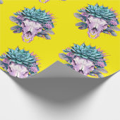 Papier Cadeau Jaune de décomposition pastel succulent (Coin)
