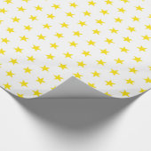 Papier Cadeau Jaune des étoiles 8 (Coin)