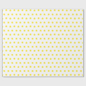 Papier Cadeau Jaune des étoiles 8 (Plat)