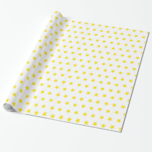 Papier Cadeau Jaune des étoiles 8