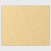 Papier Cadeau Jaune d'or sur Pastel Motif feuille jaune (Plat)