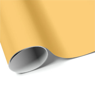 Papier Cadeau Jaune dorée Jaune, Couleur Solide Lumineuse