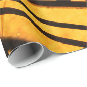 Papier Cadeau Jaune et Noir (Coin rond)