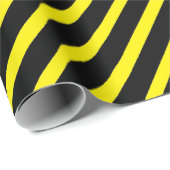 Papier Cadeau Jaune et Noir triés (Coin rond)