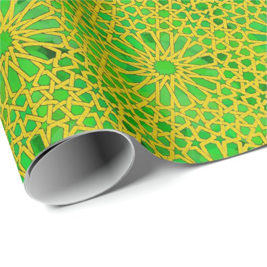 Papier Cadeau Jaune et vert de Tirazut (Coin rond)