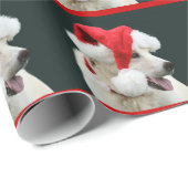 Papier Cadeau Jaune labrador récupérateur Noël (Coin rond)