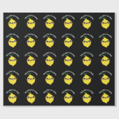 Papier Cadeau Jaune llujah Funny citron pistolet Dark BG (Plat)