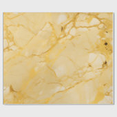 Papier Cadeau Jaune marbre (Plat)