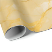 Papier Cadeau Jaune marbre (Coin rond)