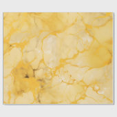 Papier Cadeau Jaune marbre (Plat)