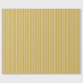Papier Cadeau Jaune Moutarde Motif Rayure Rétro Vintage (Plat)