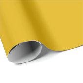 Papier Cadeau Jaune Moutarde Uni (Coin rond)
