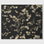 Papier Cadeau Jaune noir Abstrait Bubble Motif Bokeh (Plat)