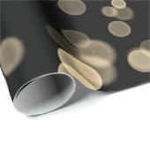 Papier Cadeau Jaune noir Abstrait Bubble Motif Bokeh (Coin rond)