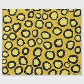 Papier Cadeau Jaune or noir Cheetah animal (Plat)
