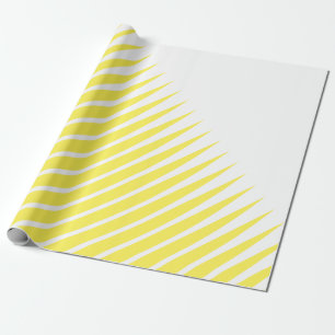 Papier Cadeau Jaune Spikes Feuilles Motifs Art Noël