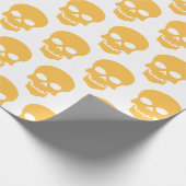 Papier Cadeau Jaune sur crâne blanc (Coin)