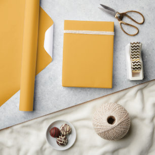 Papier Cadeau Jaune Uni Minimaliste Abeille Bourdon