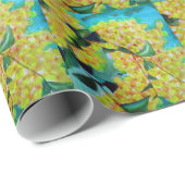 Papier Cadeau Jaune Wattle (Coin rond)