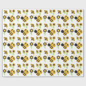 Papier Cadeau Jaunes et noirs mignons gaffent le papier (Plat)