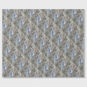 Papier Cadeau Jay bleu dans une tempête de neige (Plat)