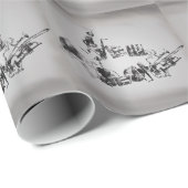 Papier Cadeau Jazz de la Nouvelle-Orléans (Coin rond)