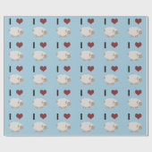 Papier Cadeau Je coeur (amour) Ewe (toi) (Plat)