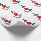 Papier Cadeau Je Coeur Dragons (Coin)