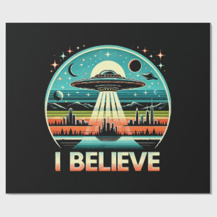 Papier Cadeau Je crois - OVNI