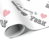 Papier Cadeau Je déménage à New York (Coin rond)