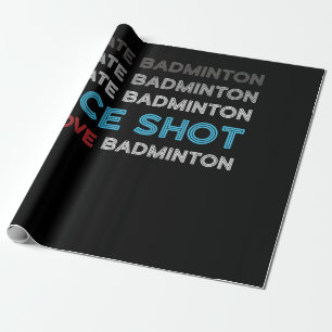 Papier Cadeau Je déteste Badminton Je déteste Nice Tiré J'aime B