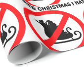 Papier Cadeau Je déteste Noël (Coin rond)