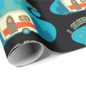 Papier Cadeau Je Dors Autour Du Camper Van Camper Explorer Campi (Coin rond)