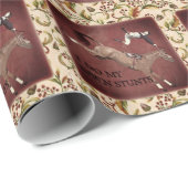 Papier Cadeau Je fais mes propres cascades chocolat bonbons hers (Coin rond)