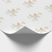 Papier Cadeau Je fais Tour de Mariage Champagne  (Coin)