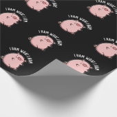 Papier Cadeau Je Jamais Ce Que Je Jamais Drôle Pig Pun Dark BG (Coin)