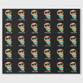 Papier Cadeau Je Joue Par Ear Funny Drummer Pun Dark BG (Plat)