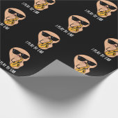 Papier Cadeau Je Joue Par Ear Funny Saxophone Pun Dark BG (Coin)