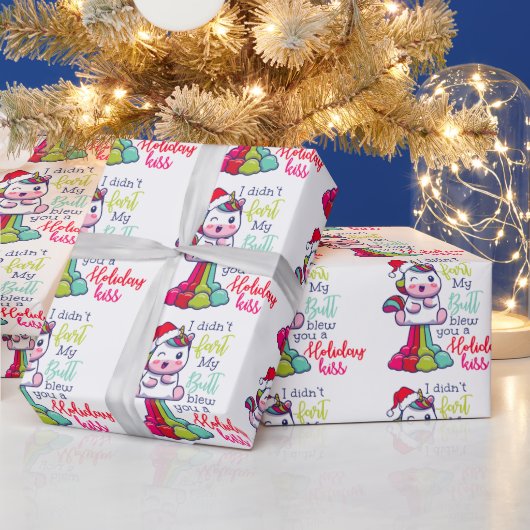 Papier Cadeau Je n'ai pas pété mon coeur vous a fait un baiser d (Vacances)