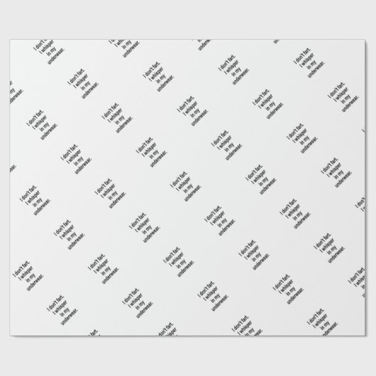 Papier Cadeau Je ne pète pas (Plat)