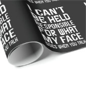 Papier Cadeau Je ne peux pas être tenu responsable de ce que fai (Coin rond)