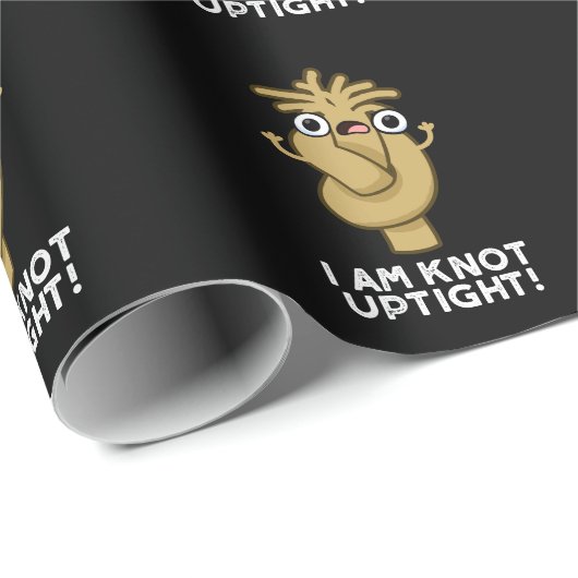 Papier Cadeau Je Ne Suis Pas Étendu Funky Rope Pun Dark BG (Coin rond)