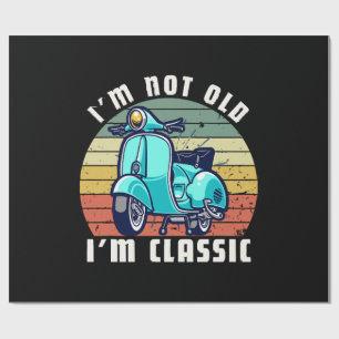Papier Cadeau je-ne-suis-pas-vieux-je-suis-classique